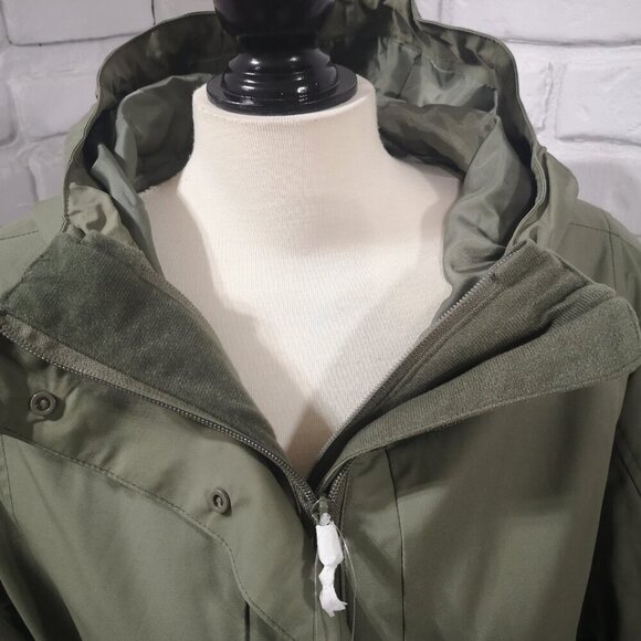 NWT Hyba Ladies Size Large Army Green Lined (Shell Only) Hooded Coat - Picture 5 of 15